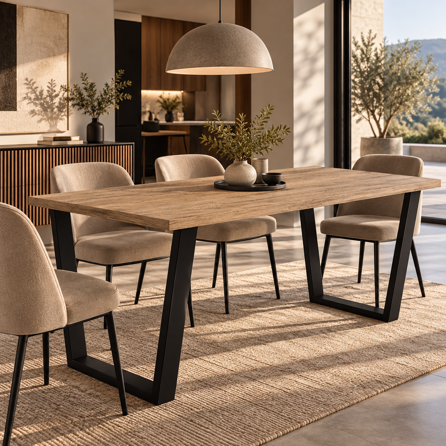 Table à manger PARMA 138 × 90 cm – Chêne Lancelot – studio nuveria