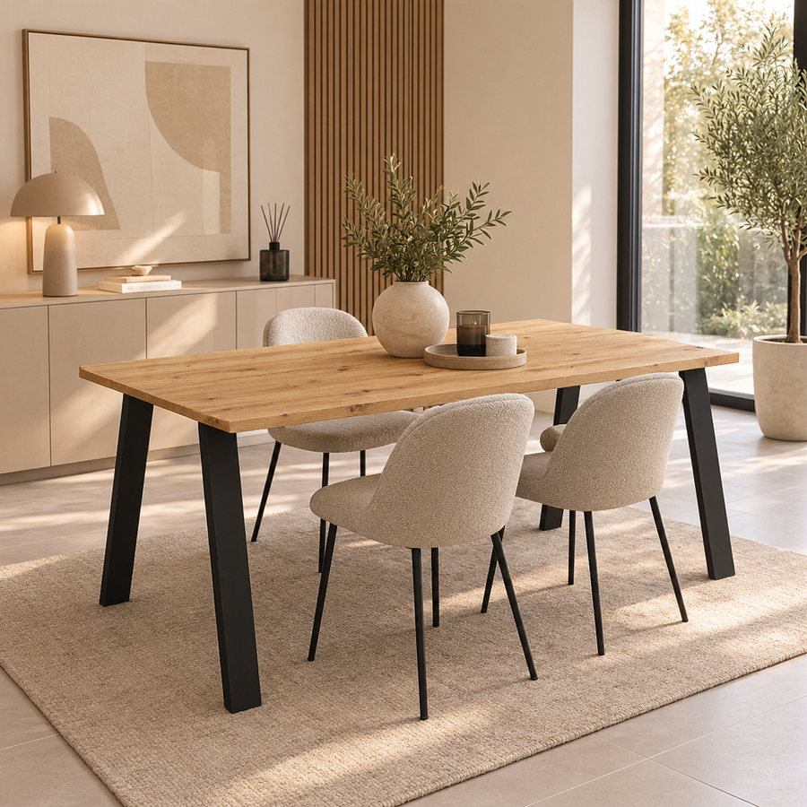 Table à manger TORINO 185 × 67 cm – Chêne artisan – studio nuveria