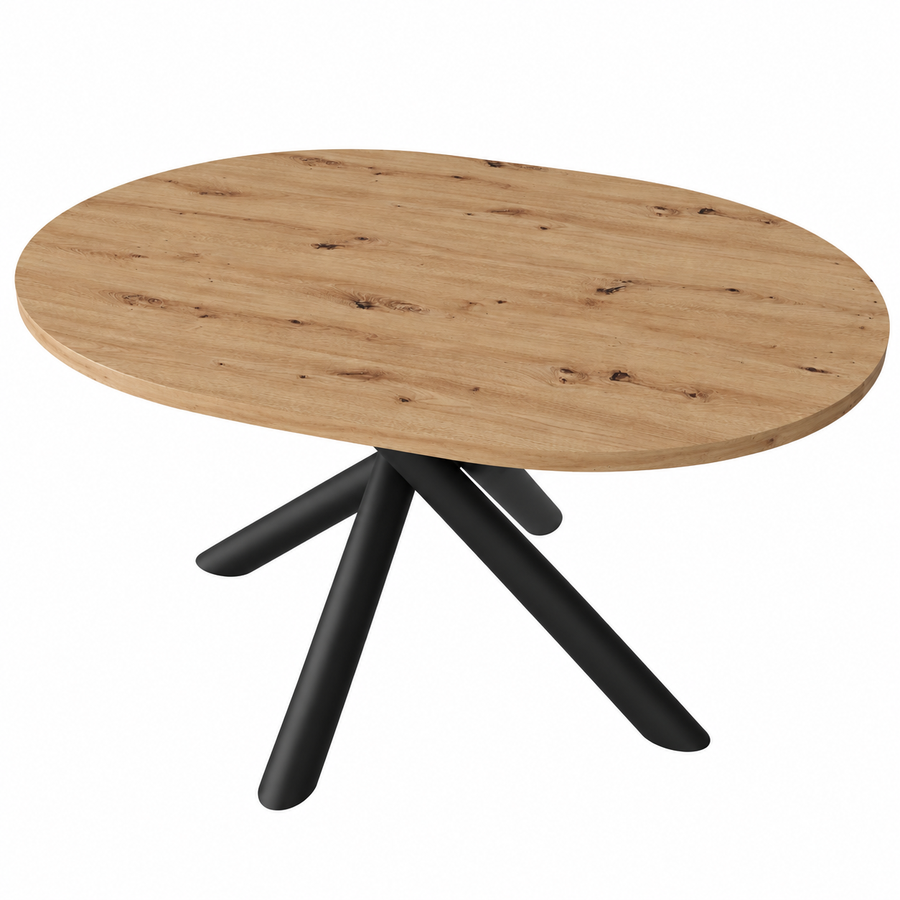 Table ovale AMALFI 138 × 100 cm – Chêne artisan – studio nuveria