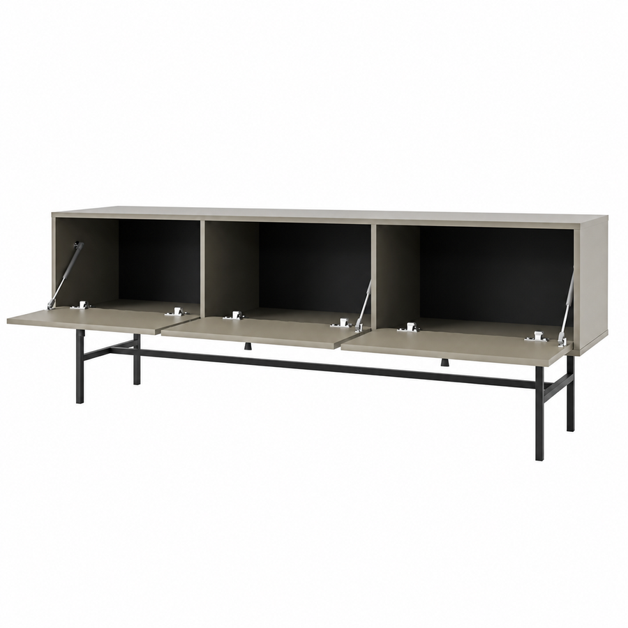 Meuble TV VERONA 3 portes 180 cm – Vert eucalyptus – studio nuveria