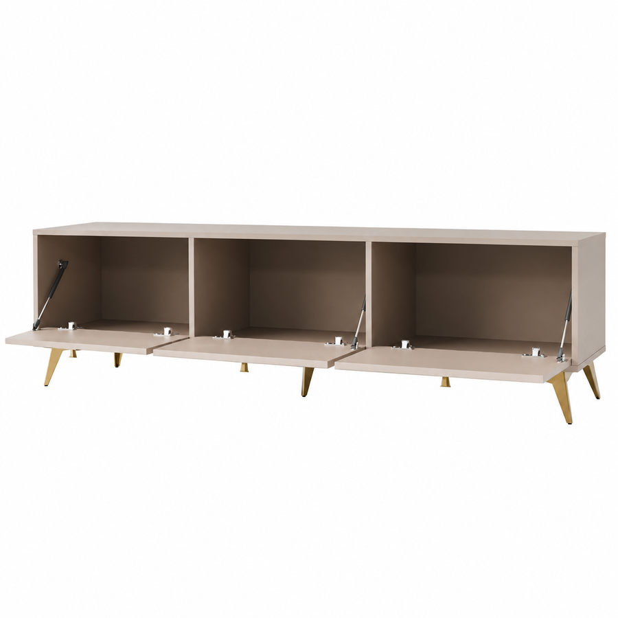 Meuble TV LUCCA 3 portes 180 cm – Beige sable – studio nuveria