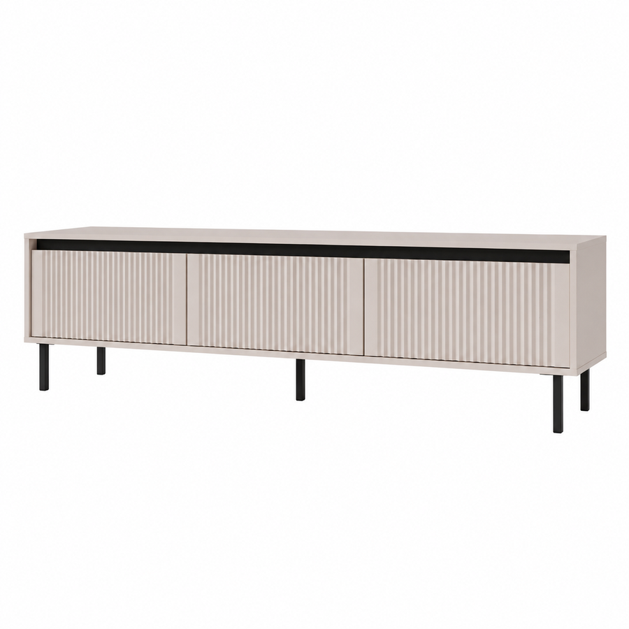 Meuble TV SIENA 3 tiroirs 179 cm – Beige sable – studio nuveria