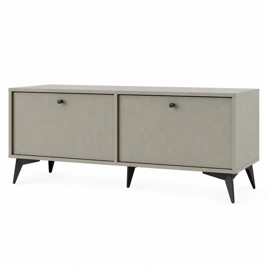 Meuble TV LUCCA 2 portes 120 cm – Vert eucalyptus – studio nuveria
