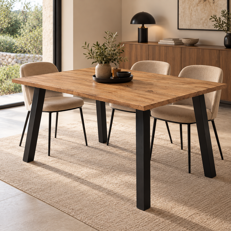 Table à manger TORINO 138 × 90 cm – Chêne artisan – studio nuveria