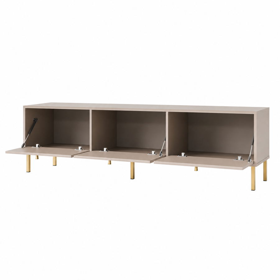 Meuble TV MODENA 3 portes 180 cm – Beige sable – studio nuveria