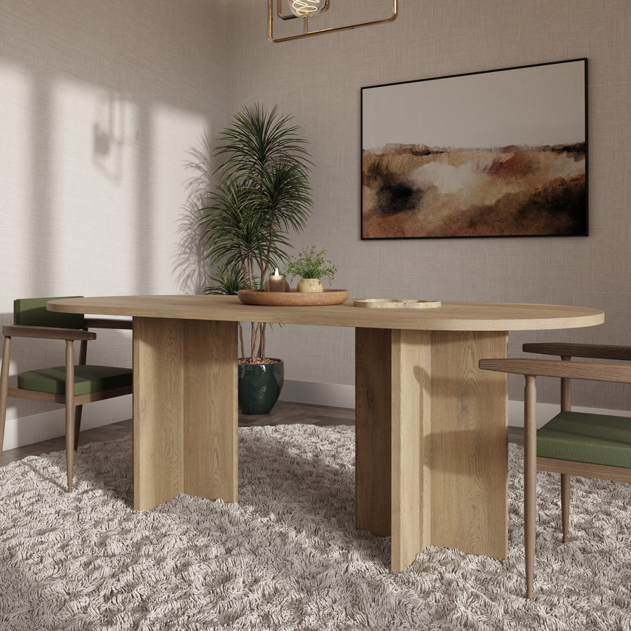 Table ovale ELBA 204 × 90 cm – Chêne Cremona – studio nuveria