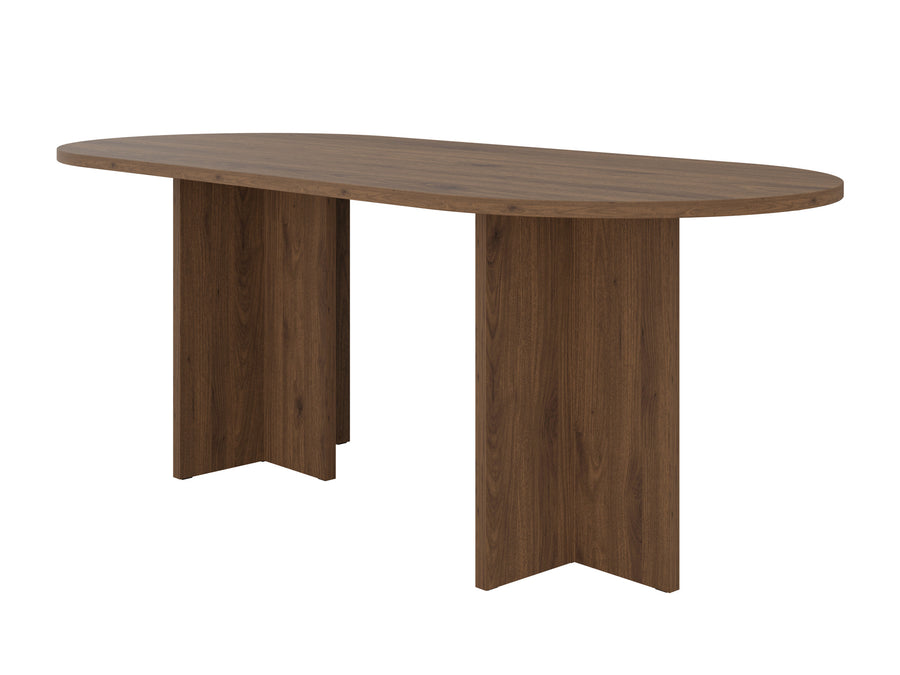 Table ovale ELBA 204 × 90 cm – Noyer – studio nuveria