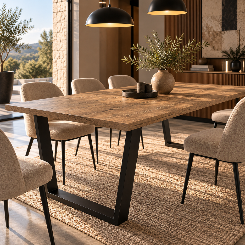 Table à manger PARMA 185 × 90 cm – Chêne Lancelot – studio nuveria