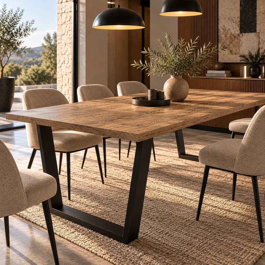 Table à manger PARMA 185 × 90 cm – Chêne Lancelot – studio nuveria
