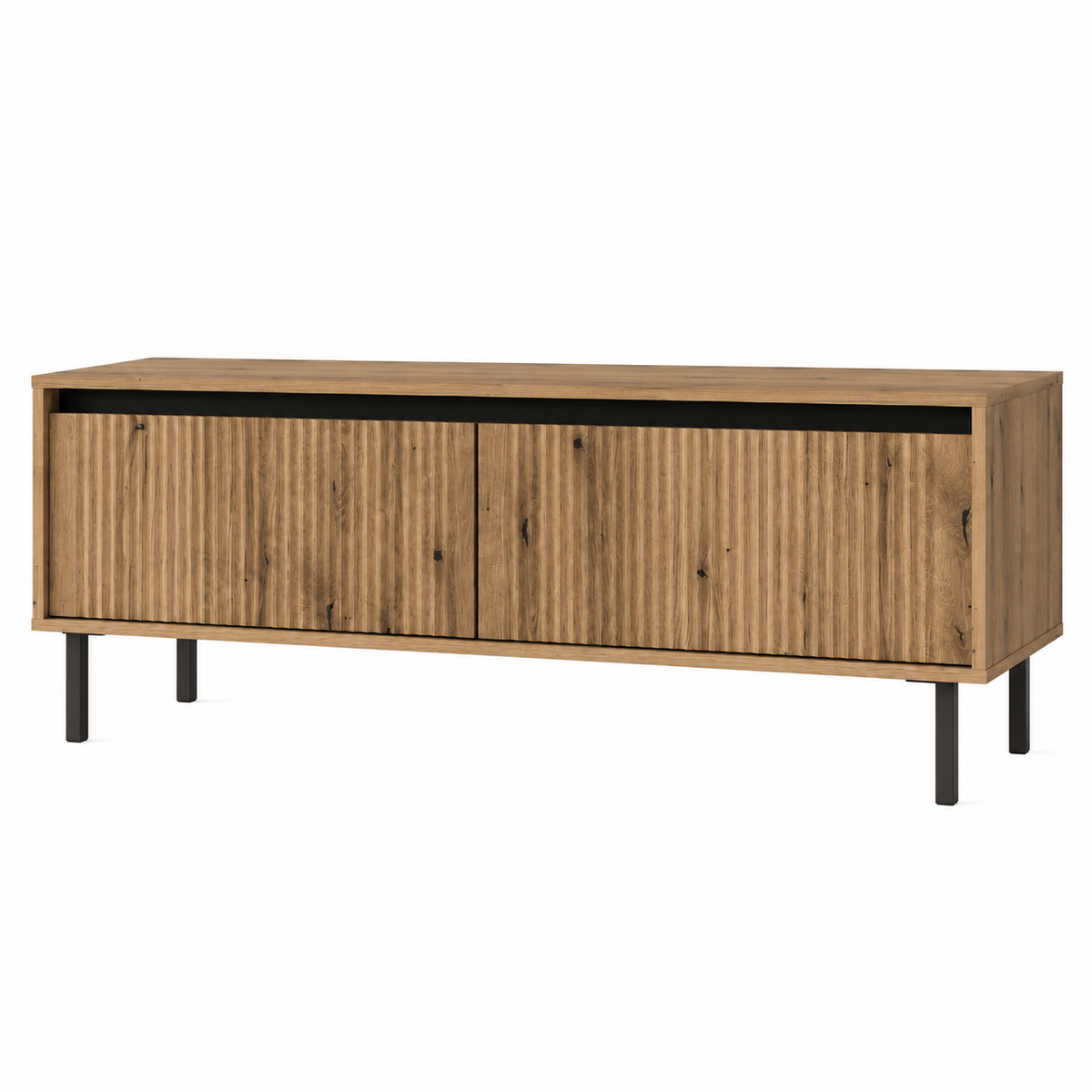 Meuble TV SIENA 2 tiroirs 140 cm – Chêne naturel – studio nuveria