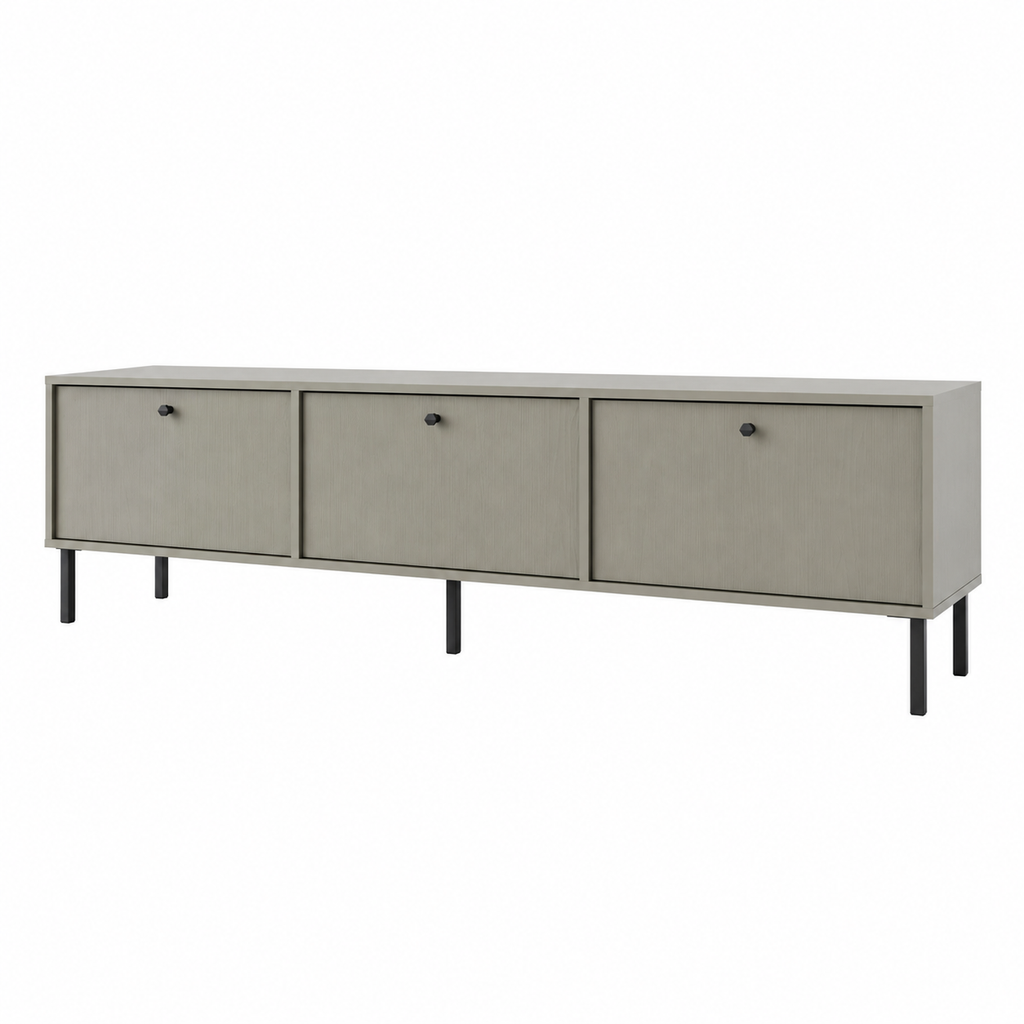 Meuble TV MODENA 3 portes 180 cm – Vert eucalyptus – studio nuveria