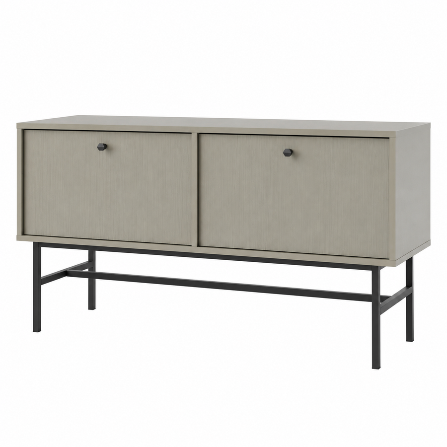 Meuble TV VERONA 2 portes 120 cm – Vert eucalyptus – studio nuveria
