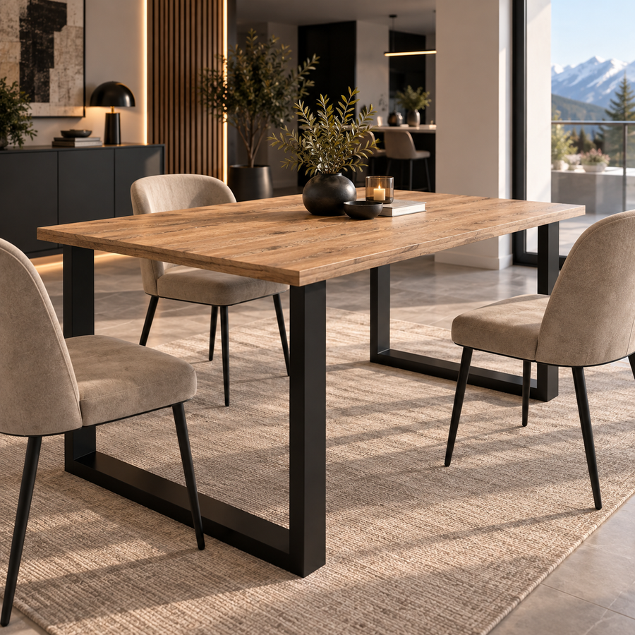 Table à manger MONZA 138 × 90 cm – Chêne Lancelot – studio nuveria