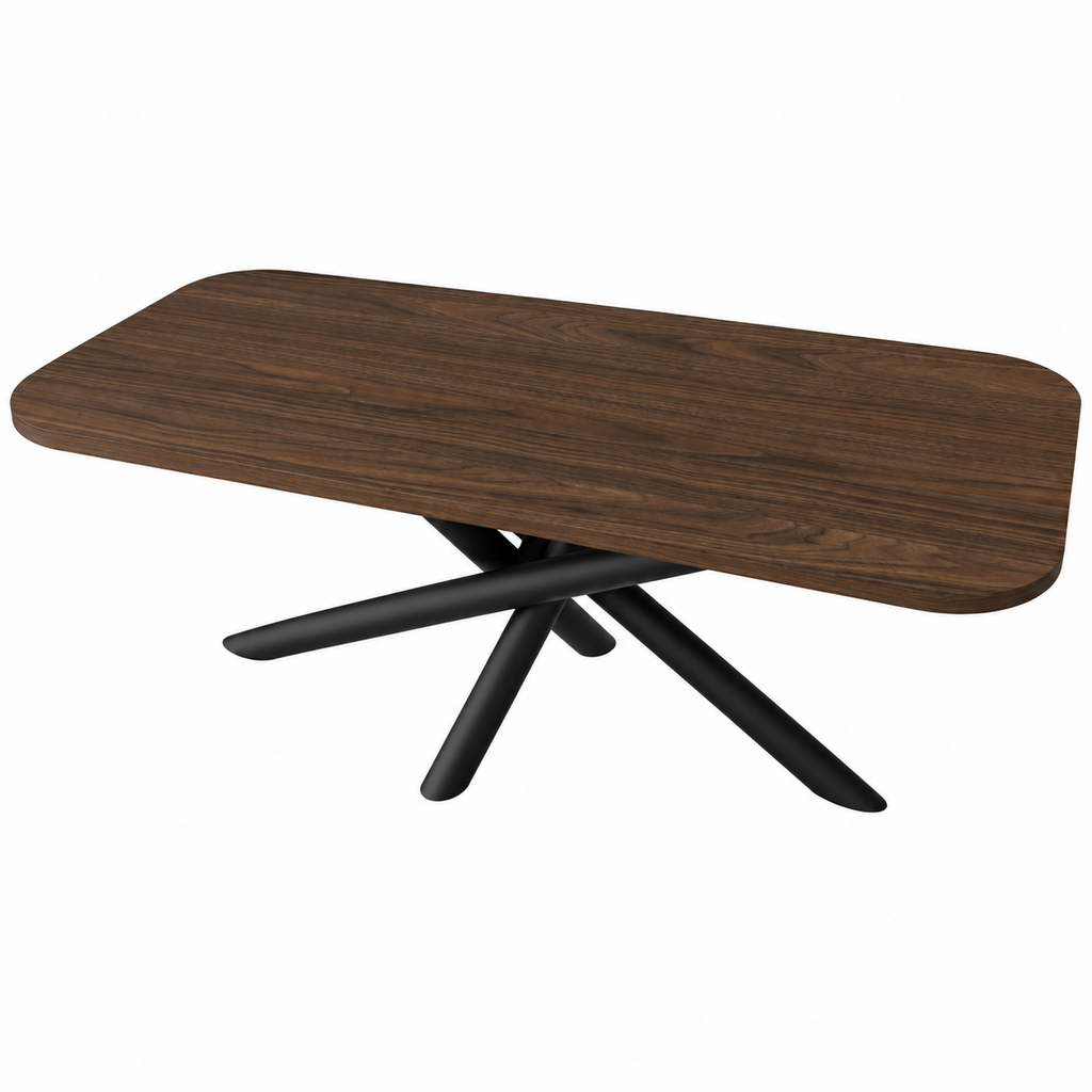 Table à manger AMALFI 185 × 90 cm – Noyer – studio nuveria