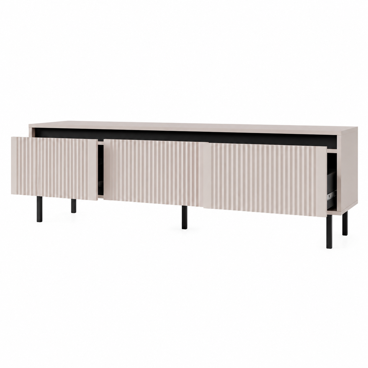 Meuble TV SIENA 3 tiroirs 179 cm – Beige sable – studio nuveria