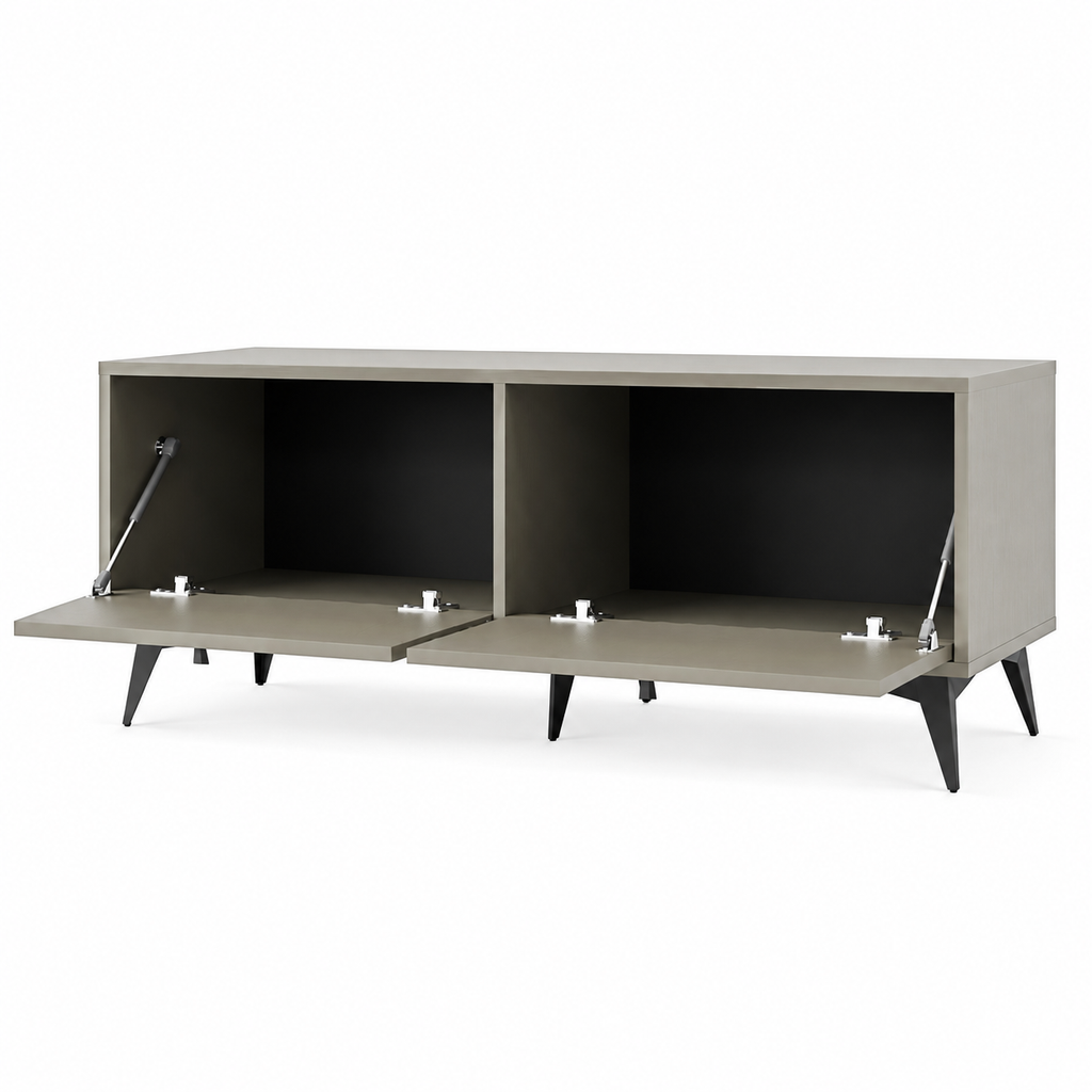 Meuble TV LUCCA 2 portes 120 cm – Vert eucalyptus – studio nuveria