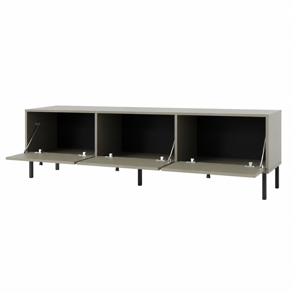 Meuble TV MODENA 3 portes 180 cm – Vert eucalyptus – studio nuveria