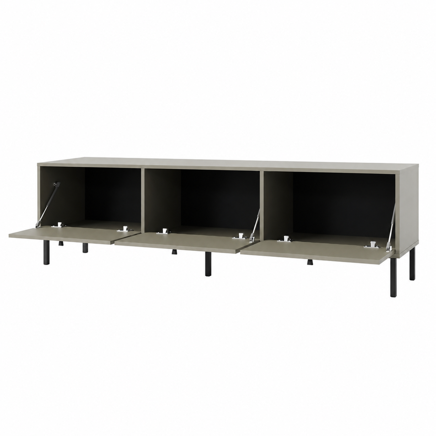 Meuble TV MODENA 3 portes 180 cm – Vert eucalyptus – studio nuveria