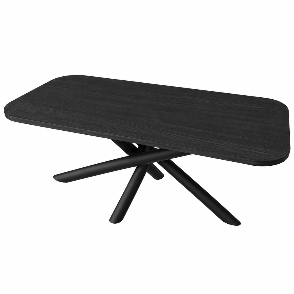 Table à manger AMALFI 185 × 90 cm – Frêne noir – studio nuveria
