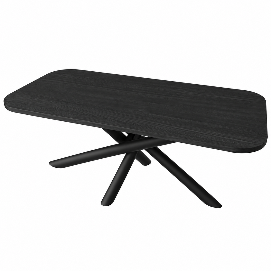 Table à manger AMALFI 185 × 90 cm – Frêne noir – studio nuveria