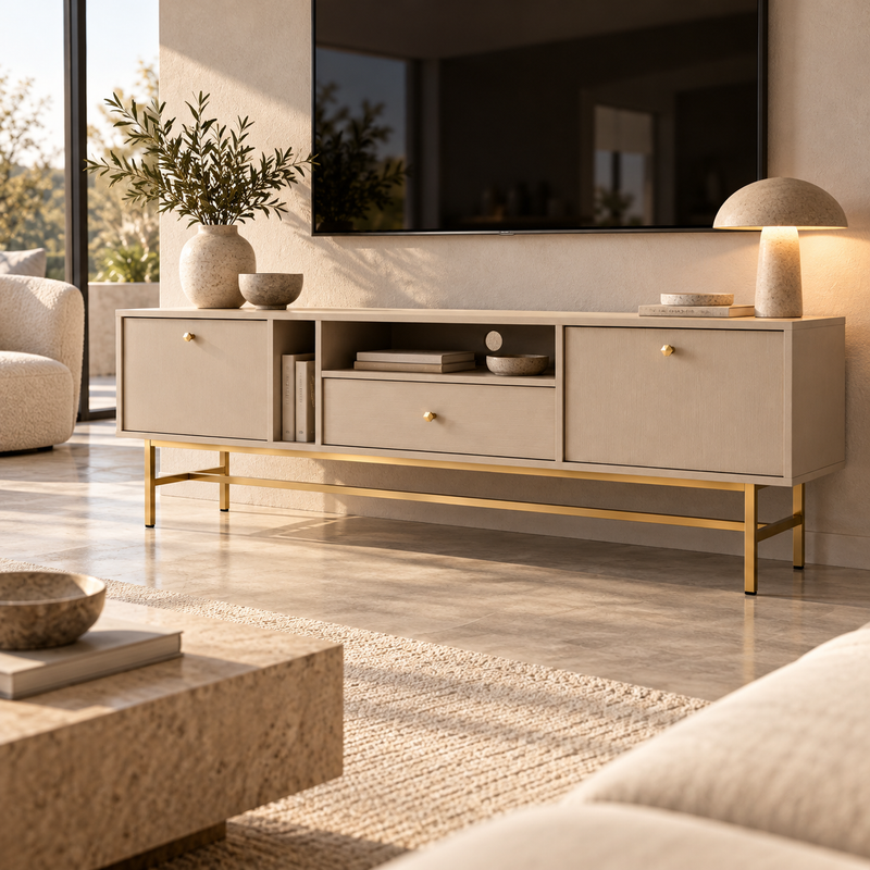 Meuble TV VERONA 2 portes 1 tiroir 180 cm