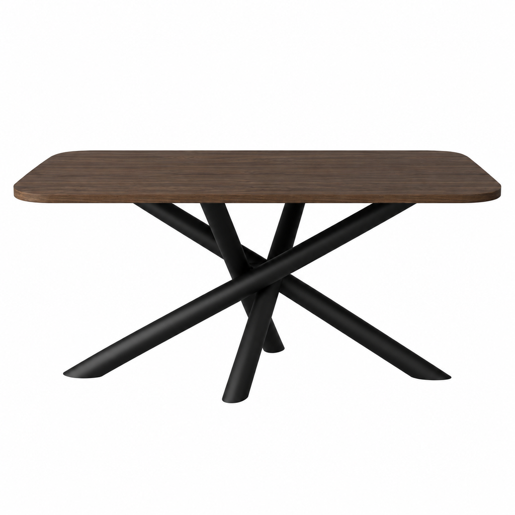 Table à manger AMALFI 185 × 90 cm – Noyer – studio nuveria