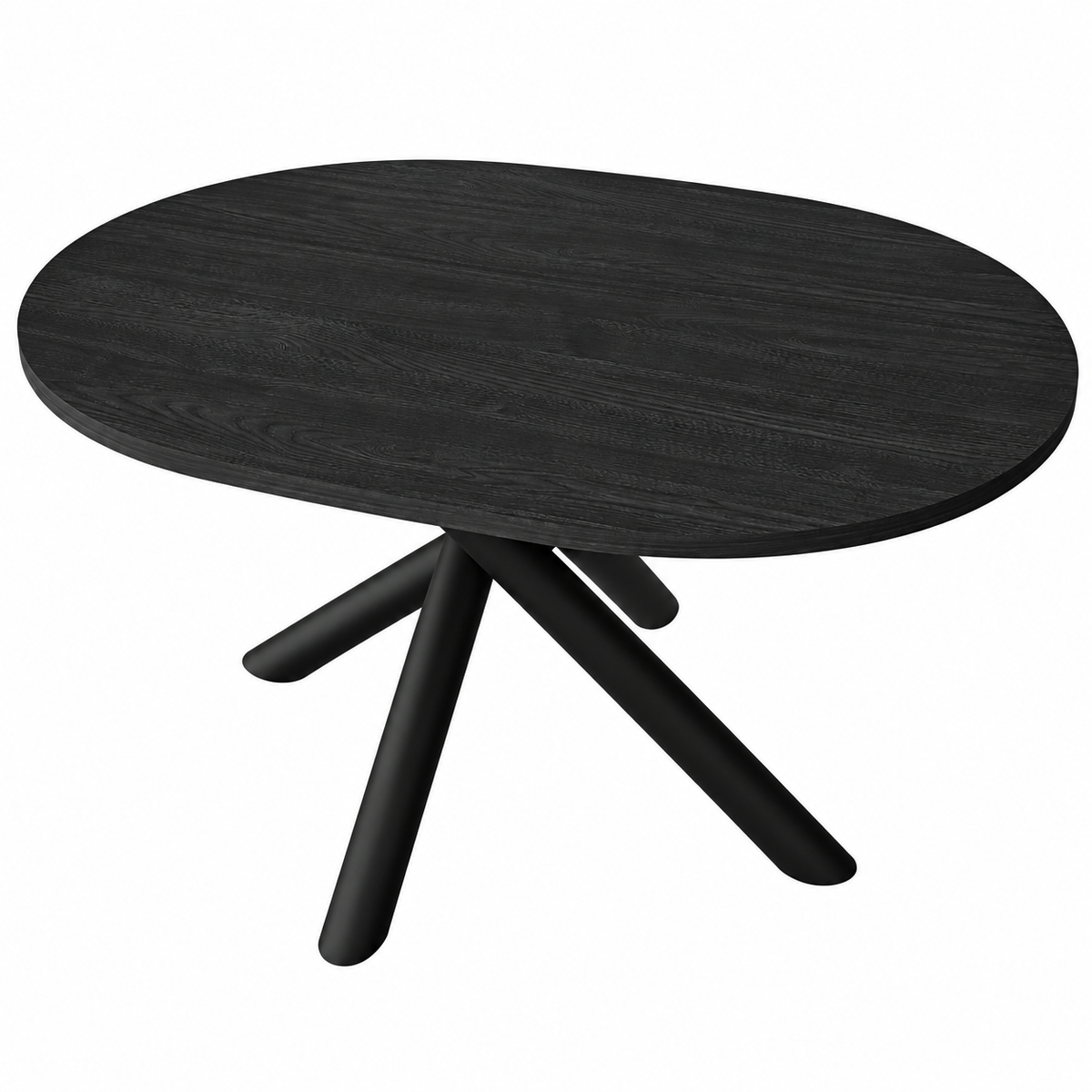 Table ovale AMALFI 138 × 100 cm – Frêne noir – studio nuveria