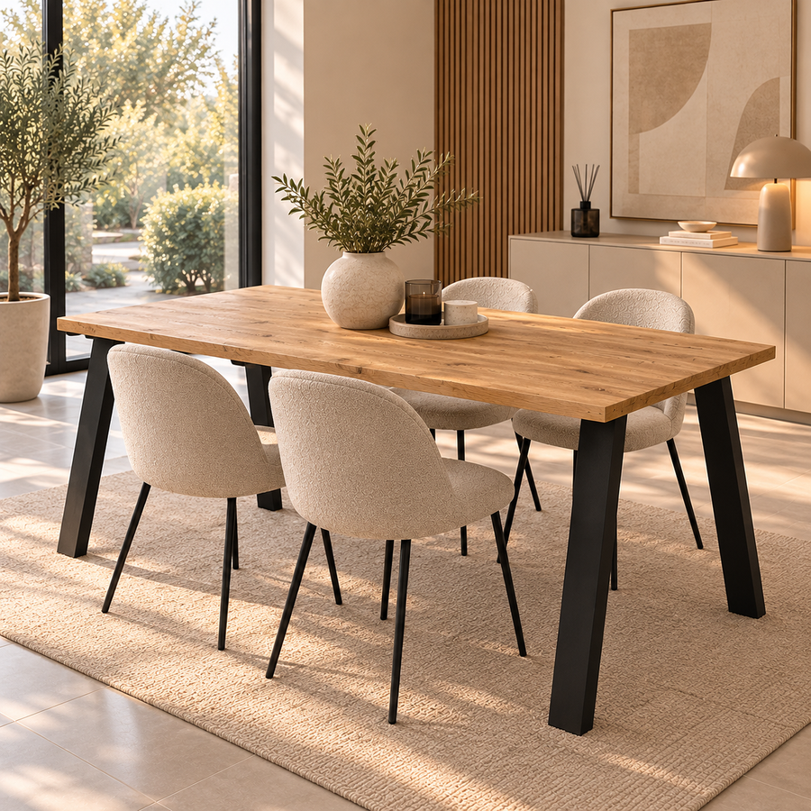 Table à manger TORINO 185 × 67 cm – Chêne artisan – studio nuveria