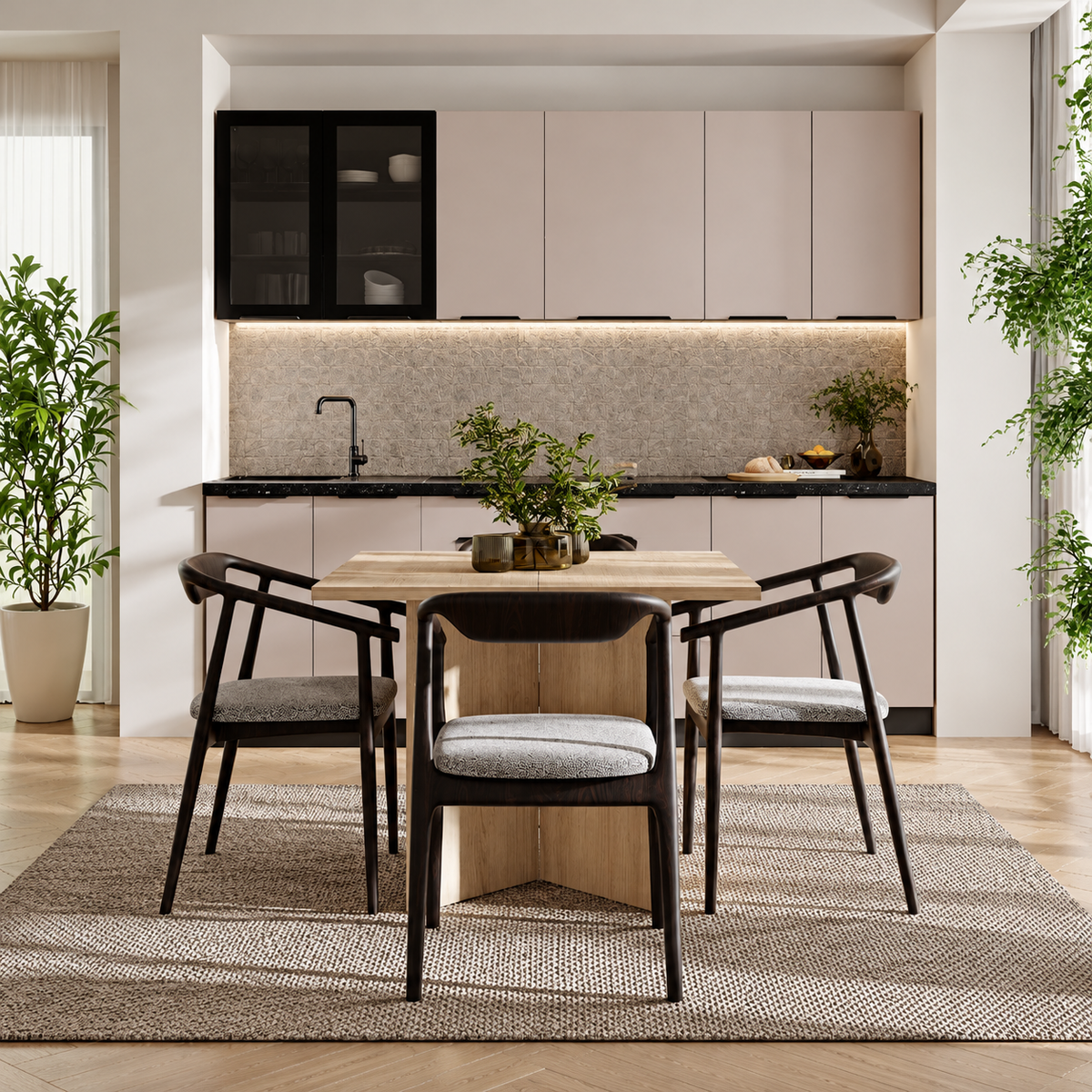 Table extensible TREVI 100 à 188 cm – Chêne clair – studio nuveria