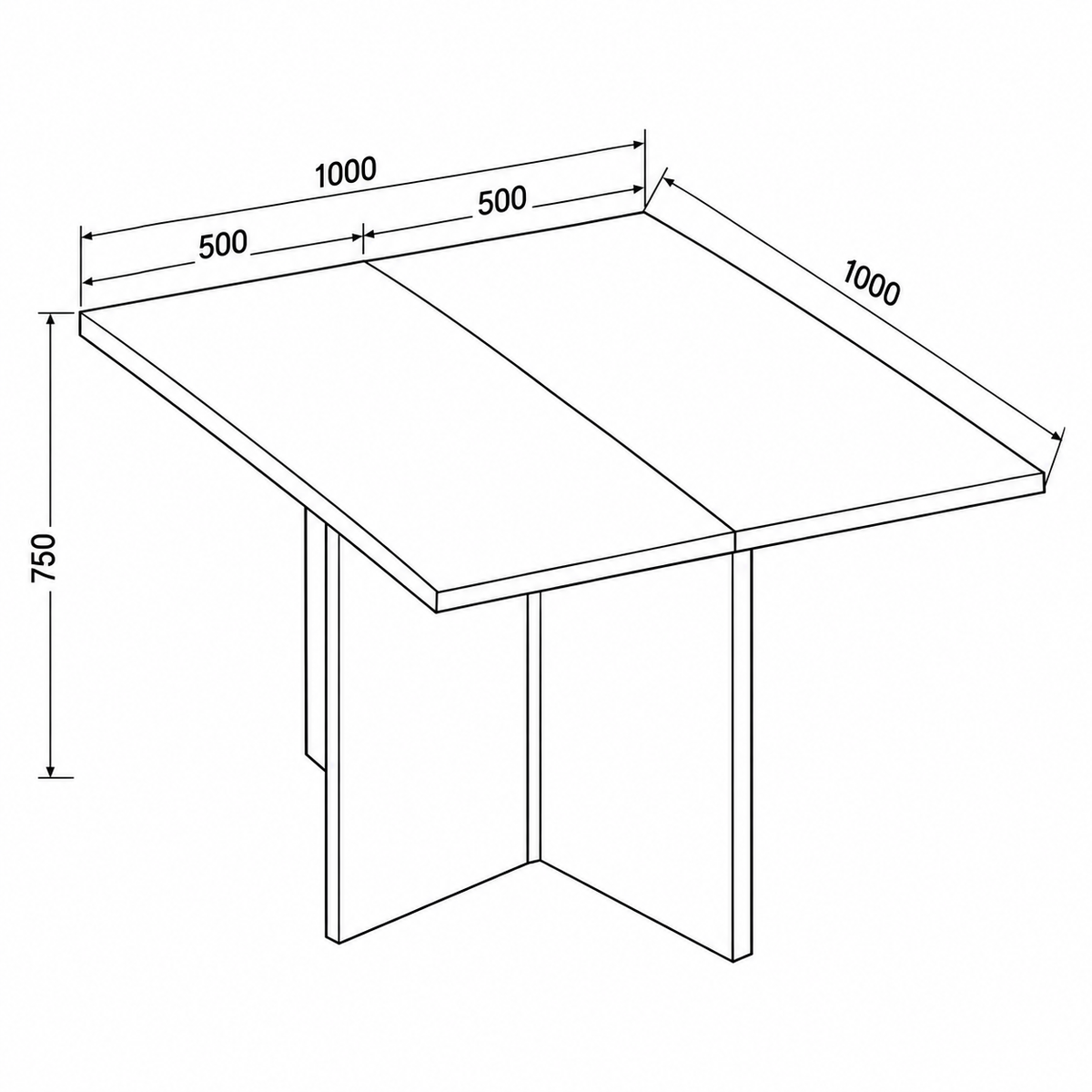Dimensions Table extensible TREVI 100 à 188 cm