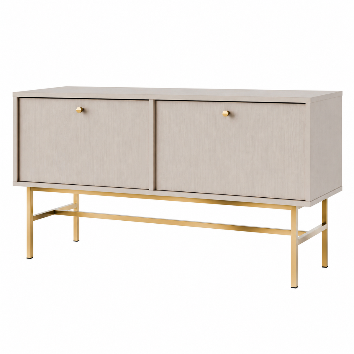 Meuble TV VERONA 2 portes 120 cm – Beige sable – studio nuveria