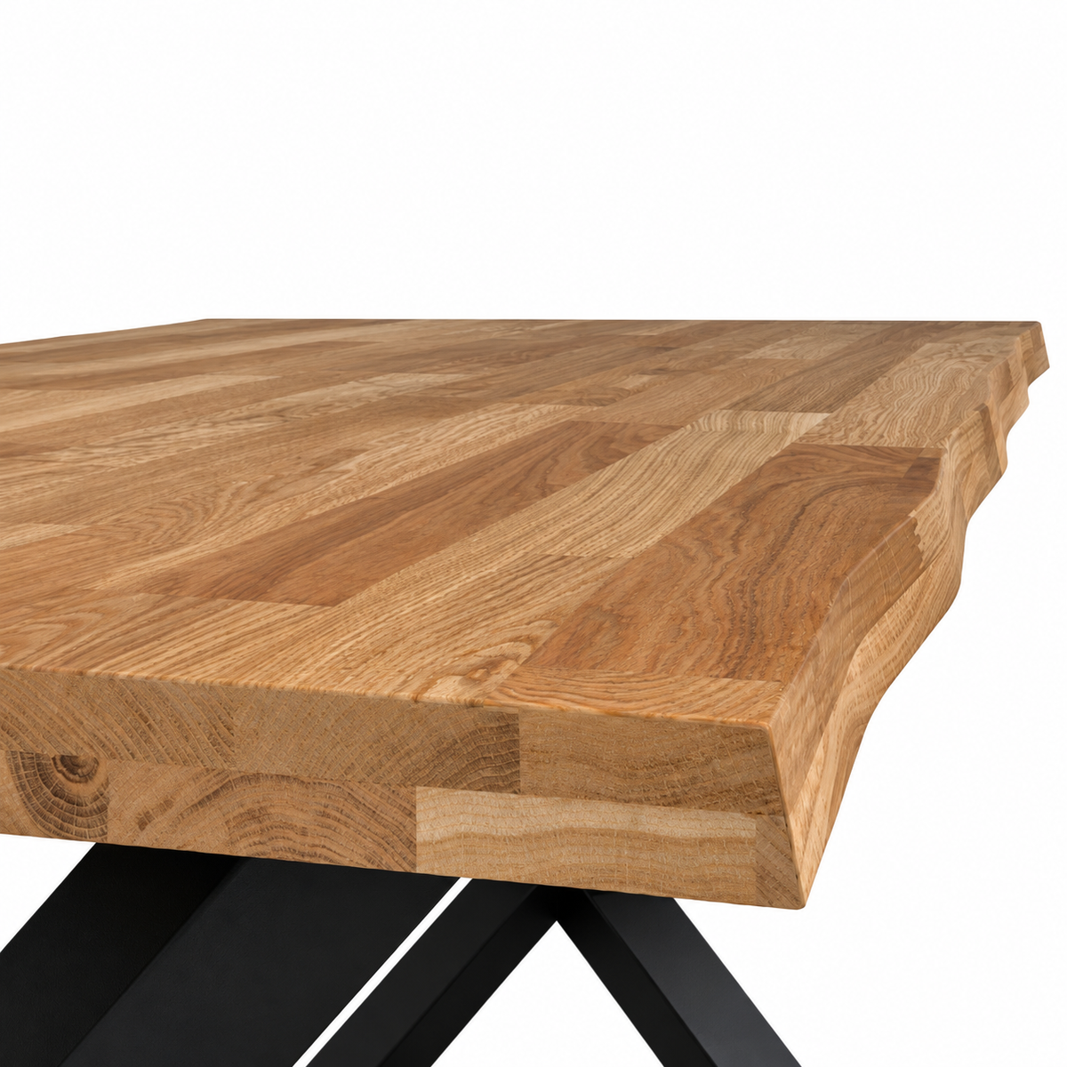 Table en chêne massif CORTINA bords organiques 180 × 100 cm – studio nuveria