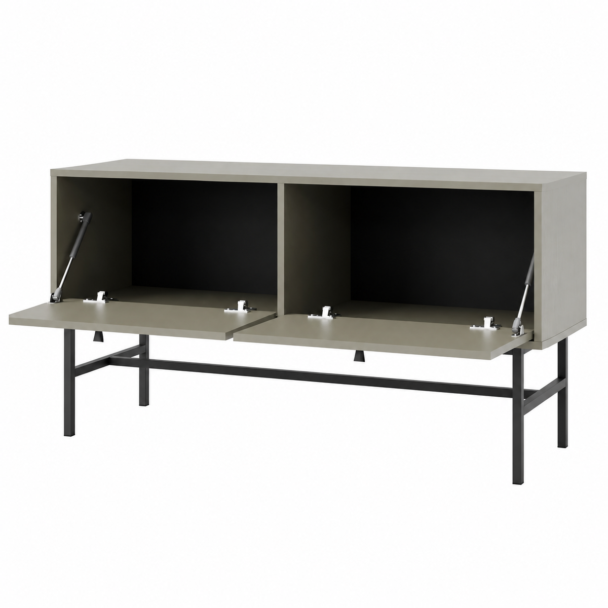 Meuble TV VERONA 2 portes 120 cm – Vert eucalyptus – studio nuveria