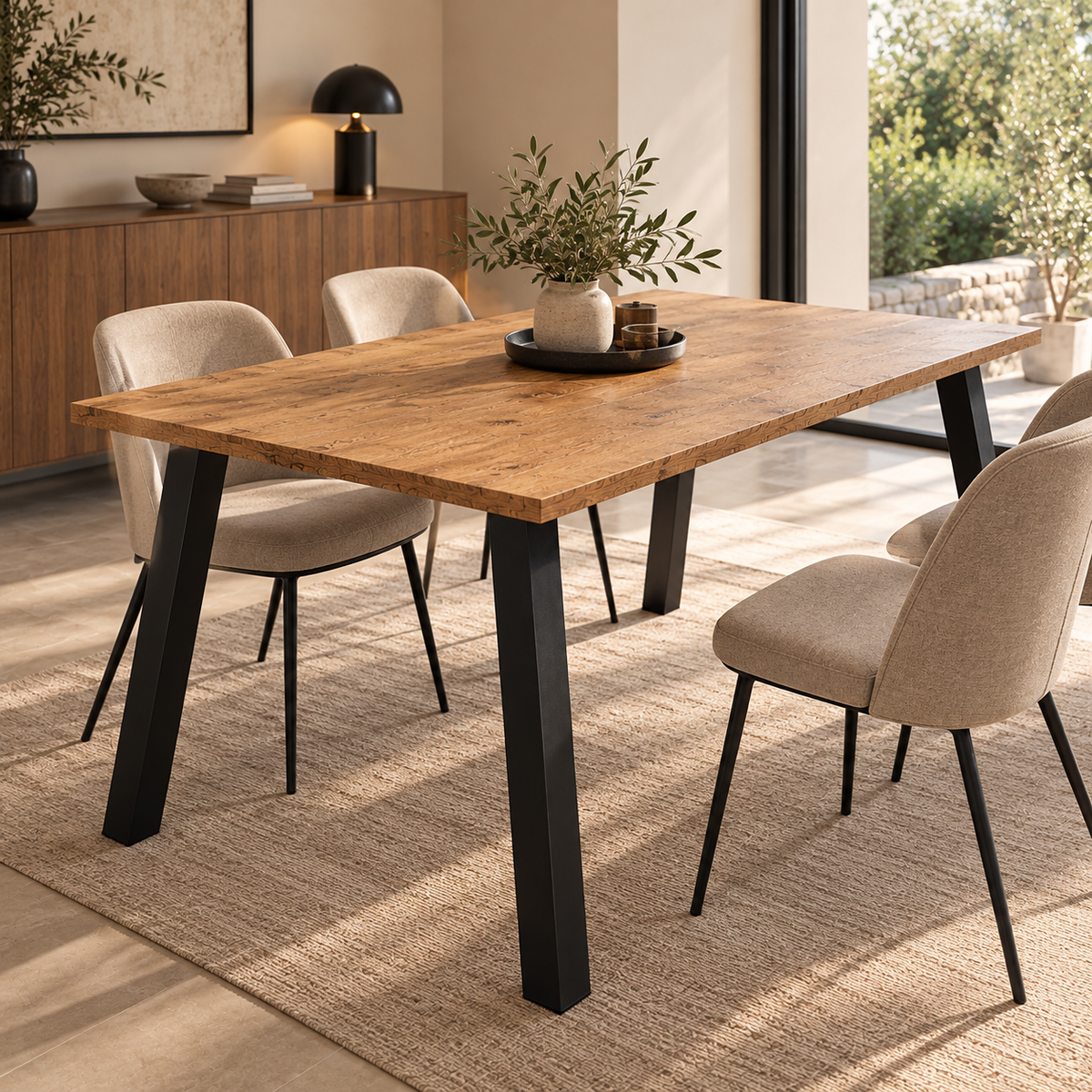 Table à manger TORINO 138 × 90 cm – Chêne Lancelot – studio nuveria