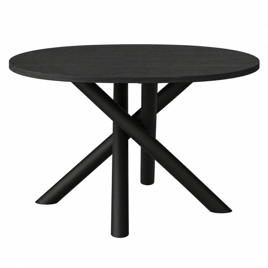 Table ovale AMALFI 138 × 100 cm – Frêne noir – studio nuveria
