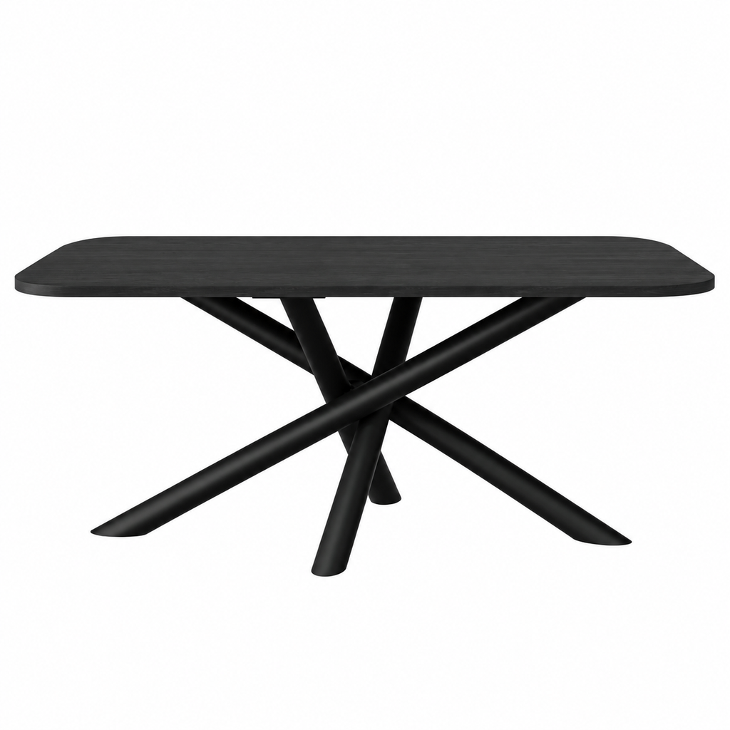 Table à manger AMALFI 185 × 90 cm – Frêne noir – studio nuveria