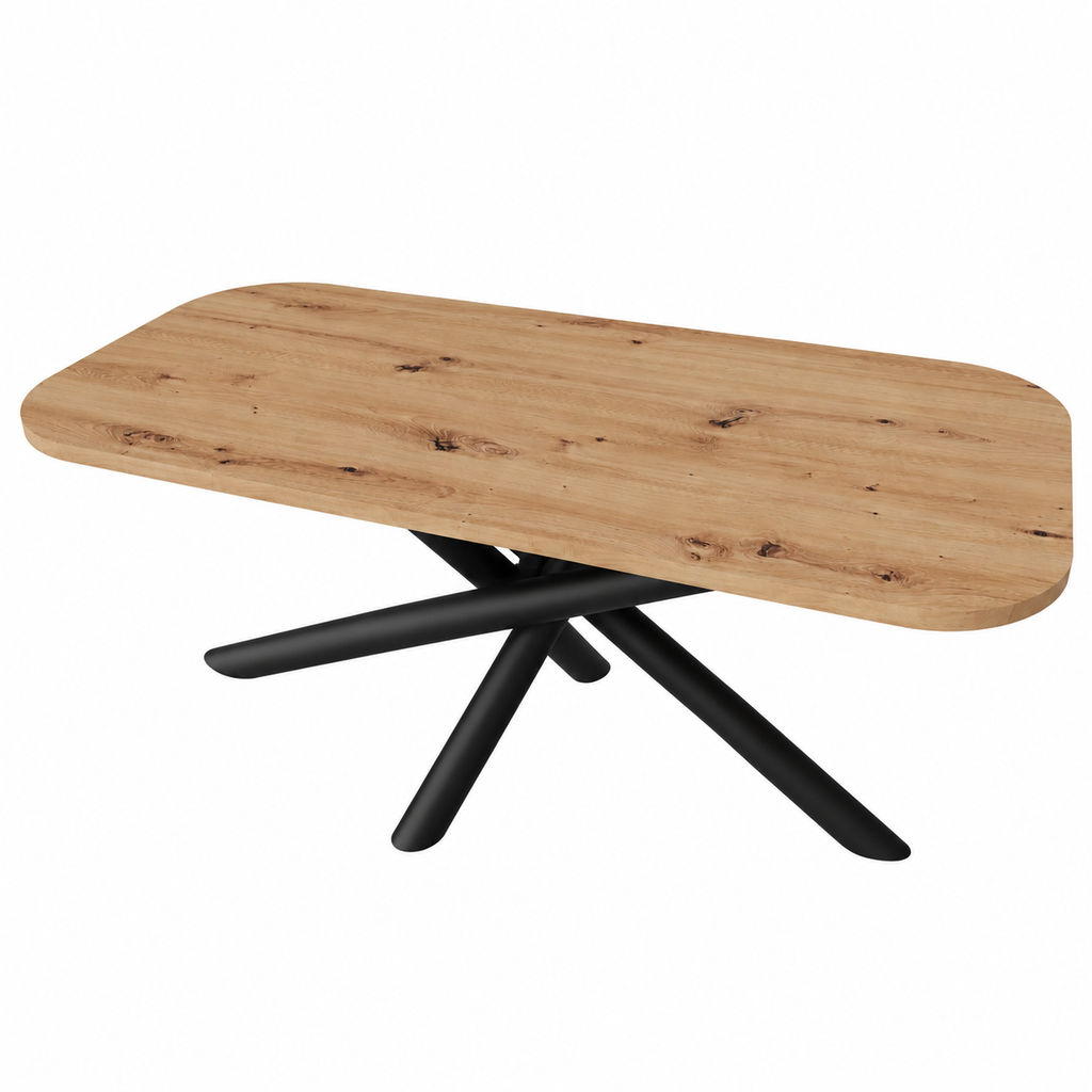 Table à manger AMALFI 185 × 90 cm – Chêne artisan – studio nuveria