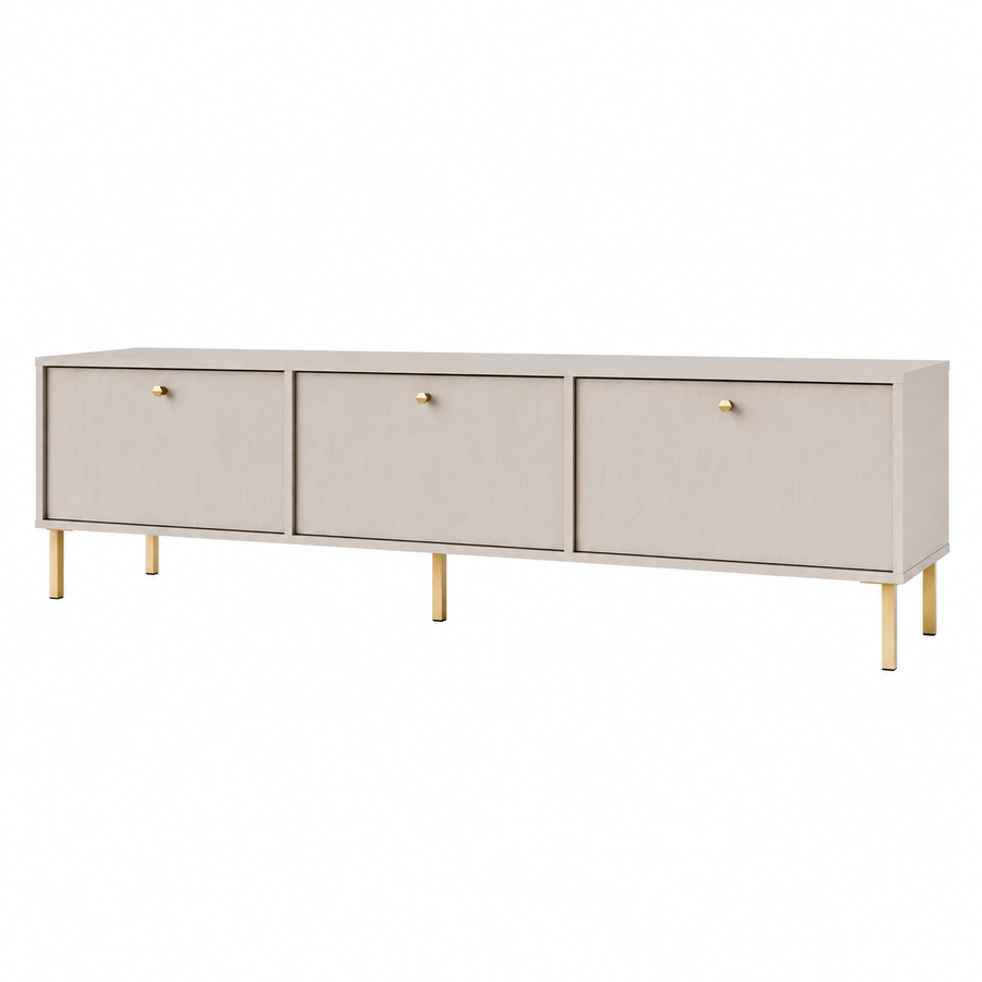 Meuble TV MODENA 3 portes 180 cm – Beige sable – studio nuveria