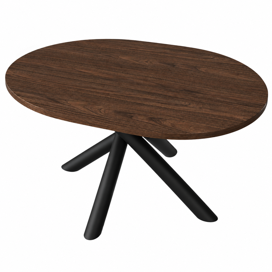 Table ovale AMALFI 138 × 100 cm – Noyer – studio nuveria