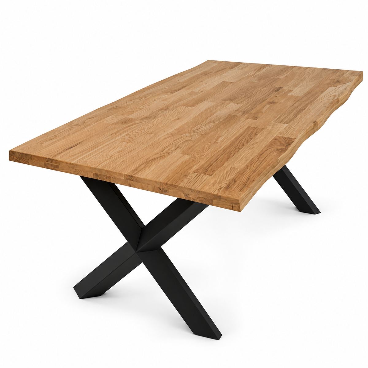 Table en chêne massif CORTINA bords organiques 180 × 100 cm – studio nuveria