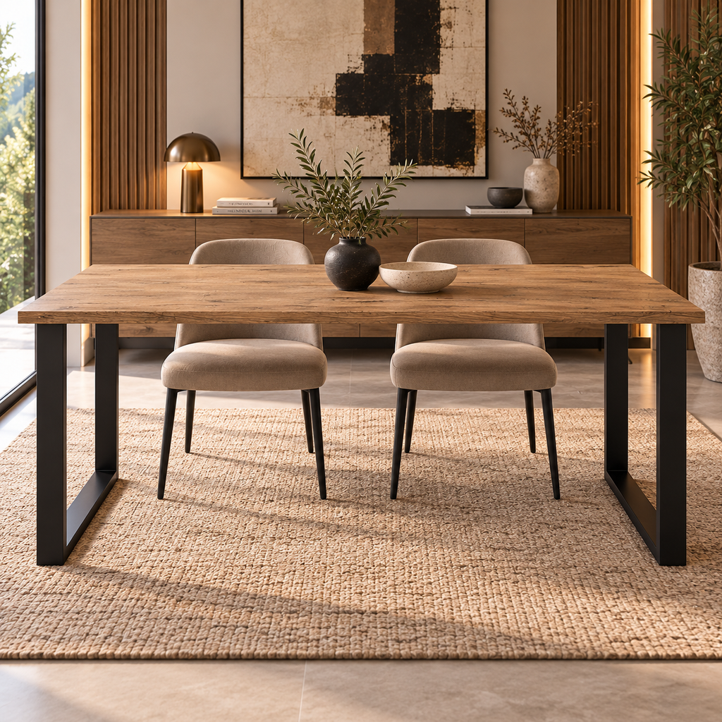 Table à manger MONZA 185 × 90 cm – Chêne Lancelot – studio nuveria