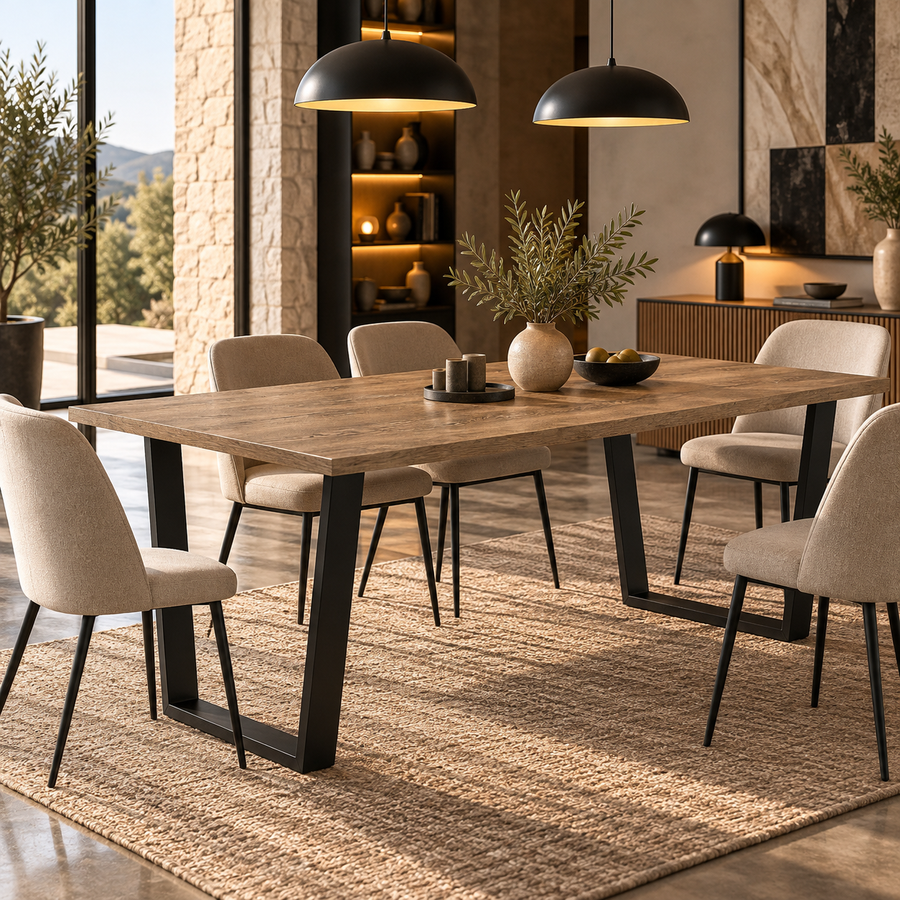 Table à manger PARMA 185 × 90 cm – Chêne Lancelot – studio nuveria
