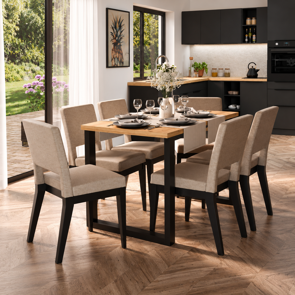 Table à manger MONZA 138 × 67 cm – Chêne artisan – studio nuveria