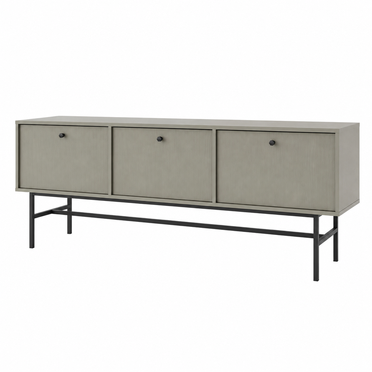 Meuble TV VERONA 3 portes 180 cm – Vert eucalyptus – studio nuveria