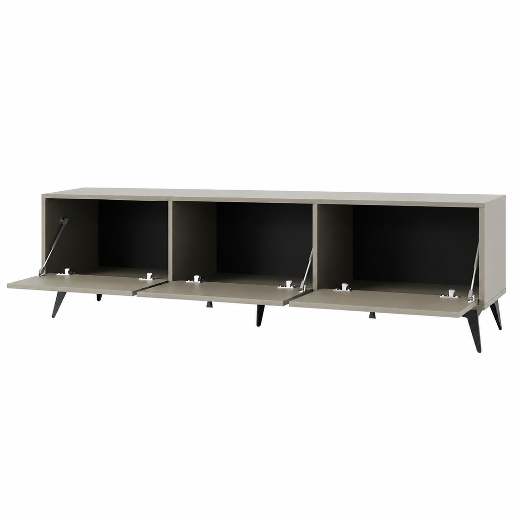 Meuble TV LUCCA 3 portes 180 cm – Vert eucalyptus – studio nuveria
