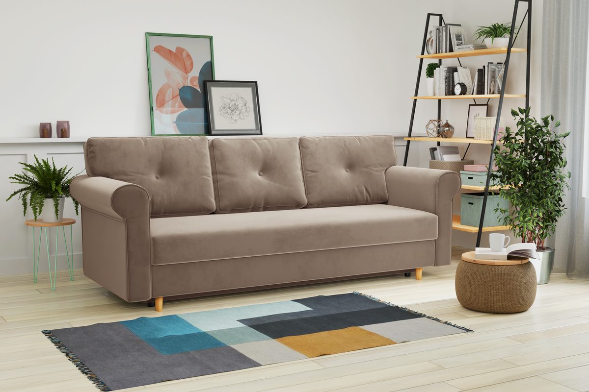 Canapé 3 places MADRYT – Beige – studio nuveria
