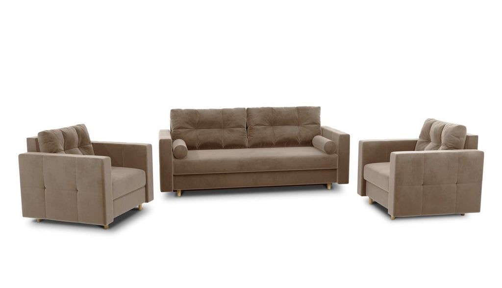 Ensemble salon PORTO 3+1+1 – Beige – studio nuveria