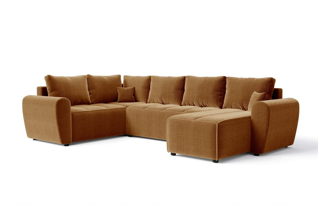 Canapé d'angle RIKO XL – Caramel – studio nuveria