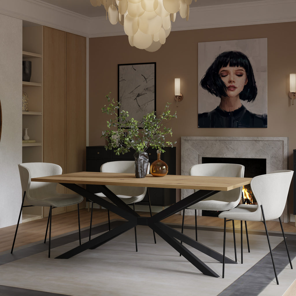 Table à manger RAVELLO 185 × 90 cm – Chêne artisan – studio nuveria