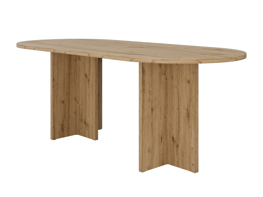 Table ovale ELBA 204 × 90 cm – Chêne artisan – studio nuveria